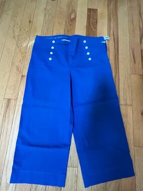 Talbots Ladies Sailor-Style Wide Leg Pants - Royal Blue